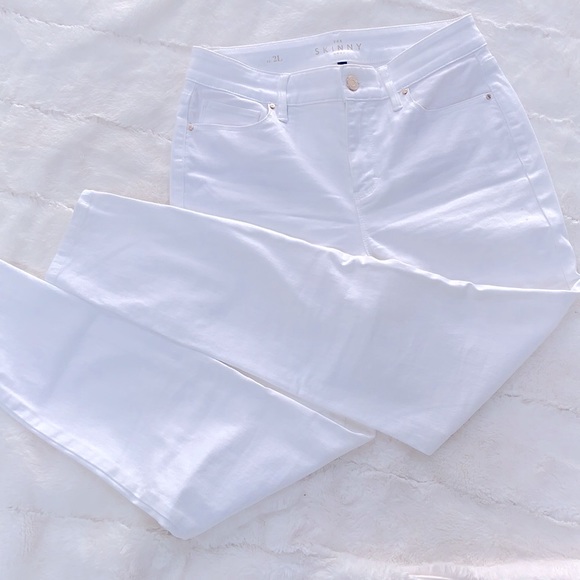 WHBM White Skinny Crop Stretch Jeans | Size 2L - Picture 5 of 9